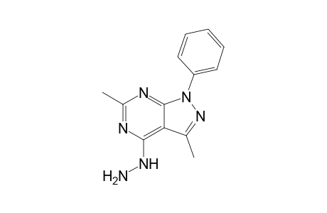 4-Hydrazino-3,6-dimethyl-1-phenyl-1H-pyrazolo[3,4-d]pyrimidine