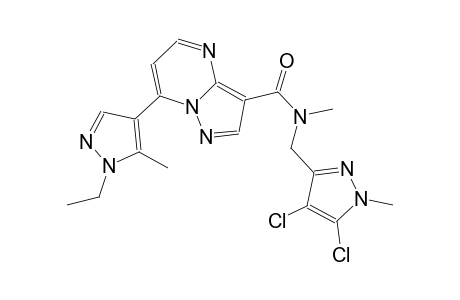 N-[(4,5-dichloro-1-methyl-1H-pyrazol-3-yl)methyl]-7-(1-ethyl-5-methyl-1H-pyrazol-4-yl)-N-methylpyrazolo[1,5-a]pyrimidine-3-carboxamide