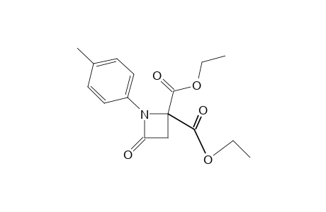 4-oxo-1-(p-tolyl)-2,2-azetidinedicarboxylic acid, diethyl ester