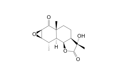 2.beta.,3.beta.-Epoxy-1-oxo-11.alpha.-hydroxy-4.beta.-H, 5.alpha.-H,6.alpha.-H,7.alpha.-H,10.beta.-methyl-Eudesman-6,12-olide