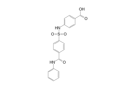 4-[[4-(phenylcarbamoyl)phenyl]sulfonylamino]benzoic acid