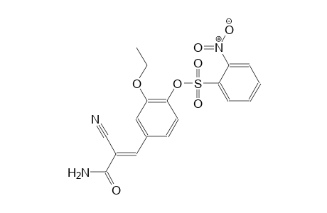 4-[(1E)-3-amino-2-cyano-3-oxo-1-propenyl]-2-ethoxyphenyl 2-nitrobenzenesulfonate