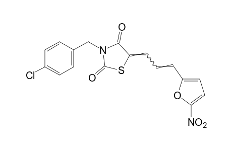 3-(p-chlorobenzyl)-5-[3-(5-nitro-2-furyl)allylidene]-2,4-thiazolidinedione