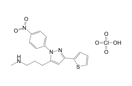 1-(4-Nitrophenyl)-3-(2-thienyl)-5-(3-methylaminopropyl)pyrazole perchlorate