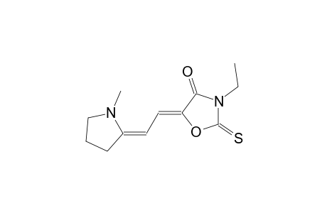 (5Z)-3-ethyl-5-[(2Z)-2-(1-methyl-2-pyrrolidinylidene)ethylidene]-2-thioxo-1,3-oxazolidin-4-one