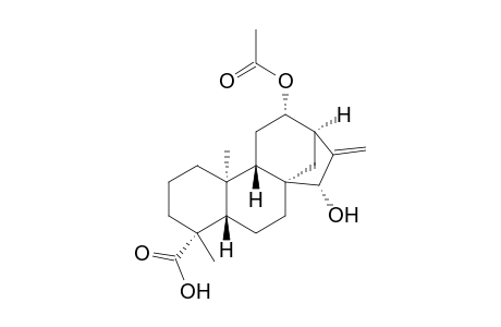 ent-12.beta.-Acetoxy-15.beta.-hydroxykaur-16-en-19-oic acid