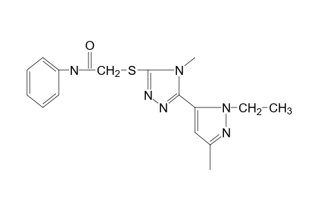 2-{[5-(1-ethyl-3-methylpyrazol-5-yl)-4-methyl-4H-1,2,4-triazol-3-yl]thio}acetanilide
