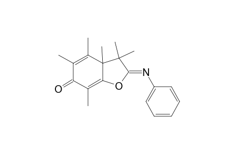 3,3a-Dihydro-3,3,3a,4,5,7-hexamethyl-2-(phenylimino)-6(2H)-benzofuranone