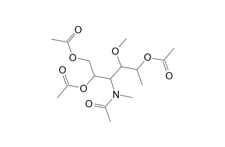 1,2,5-tri-o-Acetyl-3,6-dideoxy-4-o-methyl-3-(N-methylacetamido)-L-glucitol