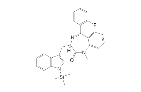 (3R)-5-(2-Fluorophenyl)-1,3-dihydro-3-(1H-indol-3-ylmethyl)-1-methyl-2H-1,4-benzodiazepin-2-one, tms