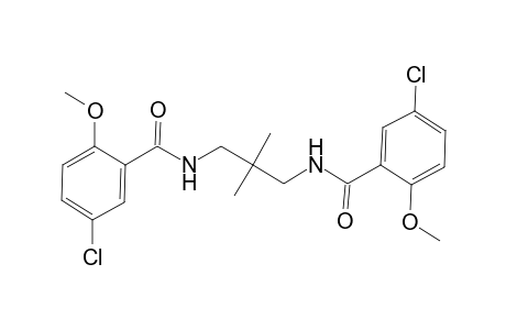 5-chloro-N-{3-[(5-chloro-2-methoxybenzoyl)amino]-2,2-dimethylpropyl}-2-methoxybenzamide