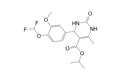 isopropyl 4-[4-(difluoromethoxy)-3-methoxyphenyl]-6-methyl-2-oxo-1,2,3,4-tetrahydro-5-pyrimidinecarboxylate