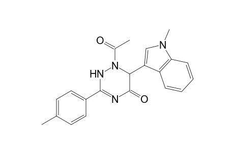 1-Acetyl-6-(1-methyl-3-indolyl)-3-(4-methylphenyl)-2,6-dihydro-1,2,4-triazin-5-one