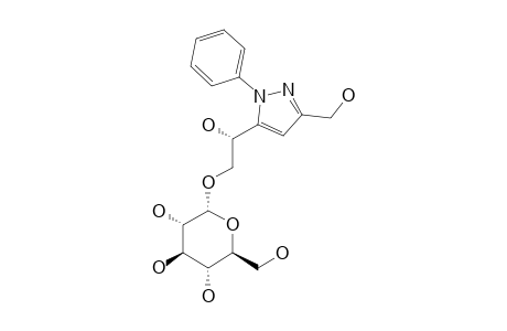 5-[(1S)-2-(ALPHA-D-GLUCOPYRANOSYLOXY)-1-HYDROXYETHYL]-3-HYDROXY-METHYL-1-PHENYLPYRAZOLE