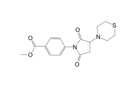 methyl 4-[2,5-dioxo-3-(4-thiomorpholinyl)-1-pyrrolidinyl]benzoate