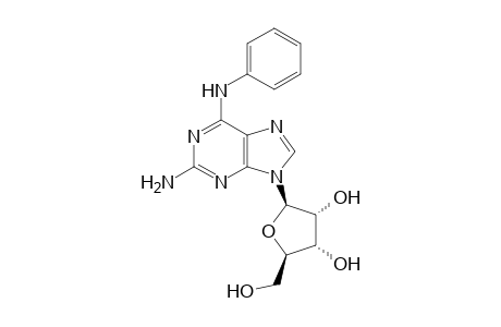 2-amino-6-anilino-9-(beta-d-ribofuranosyl)-9H-purine