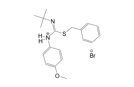 N-((E)-(benzylsulfanyl){[(E)-1,1-dimethylethyl]imino}methyl)-4-methoxybenzenaminium bromide