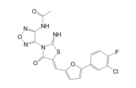 acetamide, N-[4-[(5Z)-5-[[5-(3-chloro-4-fluorophenyl)-2-furanyl]methylene]-2-imino-4-oxothiazolidinyl]-1,2,5-oxadiazol-3-yl]-