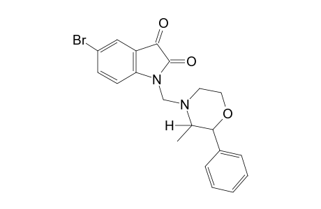 5-Bromo-1-[(3-methyl-2-phenylmorpholino)methyl]indole-2,3-dione