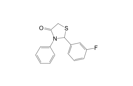 2-(3-fluorophenyl)-3-phenyl-1,3-thiazolidin-4-one