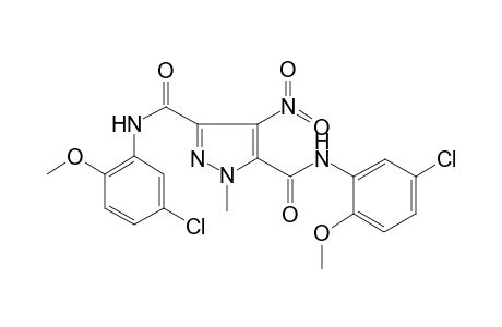 3-N,5-N-bis(5-chloro-2-methoxyphenyl)-1-methyl-4-nitropyrazole-3,5-dicarboxamide