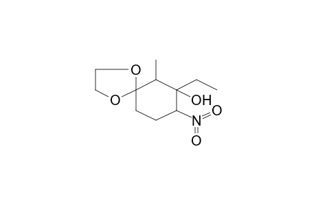 7-Ethyl-6-methyl-8-nitro-1,4-dioxa-spiro[4.5]decan-7-ol