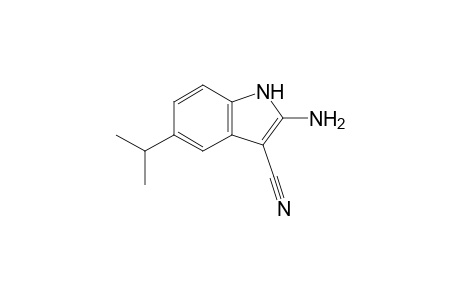 2-Amino-5-(1-methylethyl)indole-3-carbonitrile