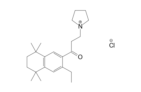 3'-ethyl-3-(1-pyrrolidinyl)-5',6',7',8'-tetrahydro-5',5',8',8'-tetramethyl-2'-propionaphthone, hydrochloride