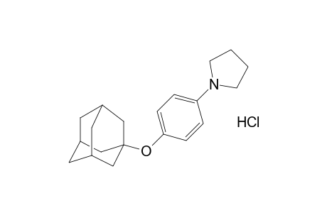 1-{p-[(1-adamantyl)oxy]phenyl}pyrrolidine, hydrochloride