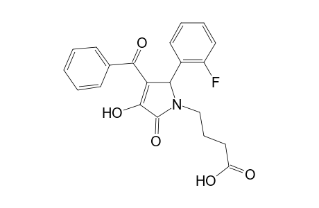 4-[3-benzoyl-2-(2-fluoro-phenyl)-4-hydroxy-5-oxo-2,5-dihydro-pyrrol-1-yl]-butyric acid