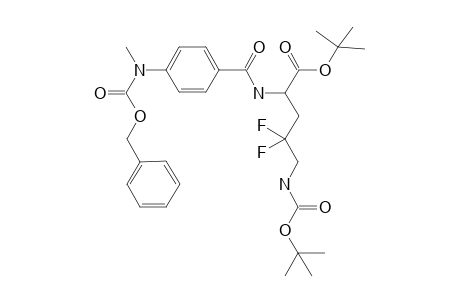 N2-[4-[[(benzyloxy)carbonyl)methylamino]benzoyl]-N5-[(1,1,dimethylethoy)carbonyl]-dl-4,4,difluoroornithine tert-butyl ester