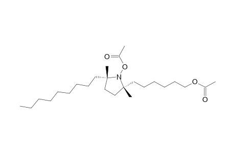 cis-(.+-.)-1-Acetoxy-2,5-dimethyl-5-nonyl-2-pyrrolidinehexanol acetate