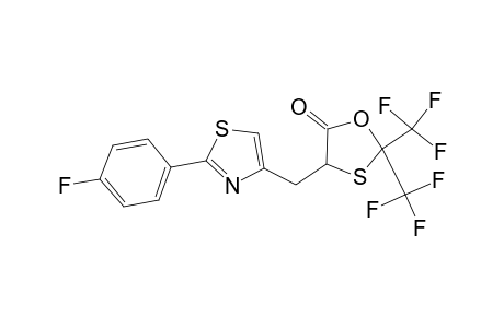 4-[2-(4-FLUOROPHENYL)-THIAZOL-4-YLMETHYL]-2,2-BIS-(TRIFLUOROMETHYL)-1,3-OXATHIOLAN-5-ONE