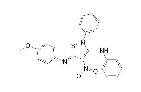 N-(4'-Methoxyphenyl)-4-nitro-2-phenyl-3-(phenylamino)isothiazol-5(2H)-imine