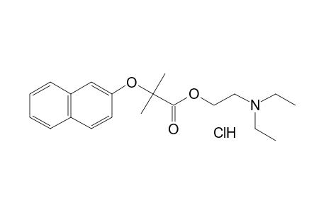 2-methyl-2-[(2-naphthyl)oxy]propionic acid, 2-(diethylamino)ethyl ester, hydrochloride