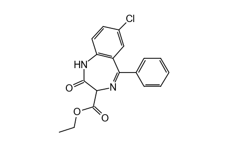 7-CHLORO-2,3-DIHYDRO-2-OXO-5-PHENYL-1H-1,4-BENZODIAZEPINE-3-CARBOXYLIC ACID,ETHYL ESTER