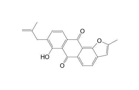 7-Hydroxy-2-methyl-8-(2'-methylprop-2'-enyl)-6,11-dihydroanthra[1,2-b]furan-6,11-dione