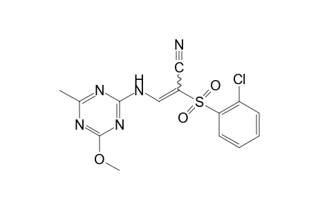 2-[(o-Chlorophenyl)sulfonyl]-3-[(4-methoxy-6-methyl-S-triazin-2-yl)amino]acrylonitrile