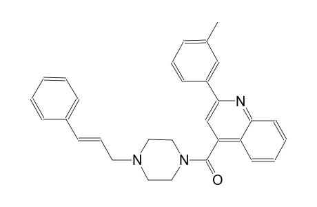 2-(3-methylphenyl)-4-({4-[(2E)-3-phenyl-2-propenyl]-1-piperazinyl}carbonyl)quinoline