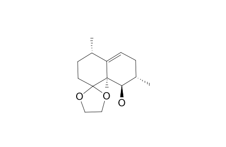 Spiro[1,3-dioxolane-2,1'(2'H)-naphthalen]-8'-ol, 3',4',6',7',8',8'a-hexahydro-4',7',8'a-trimethyl-, (4'.alpha.,7'.alpha.,8'.beta.,8'a.beta.)-