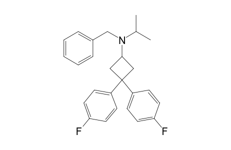 3,3-bis(4-fluorophenyl)-N-(phenylmethyl)-N-propan-2-yl-1-cyclobutanamine