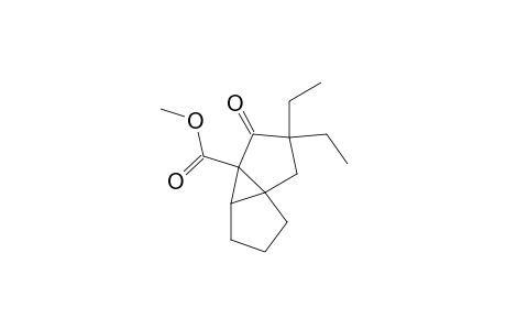 (+-)-Methyl 3,3-diethyl-4-oxotricyclo[4.3.0.0(1,5)]nonane-5-carboxylate