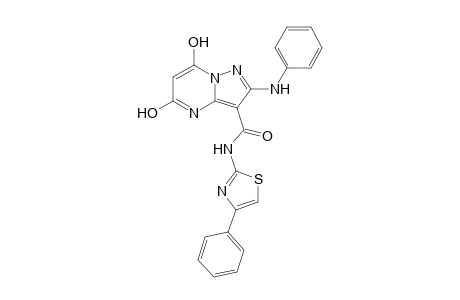 5,7-Dihydroxy-2-(phenylamino)-N-(4-phenylthiazol-2-yl)pyrazolo[1,5-a]pyrimidine-3-carboxamide