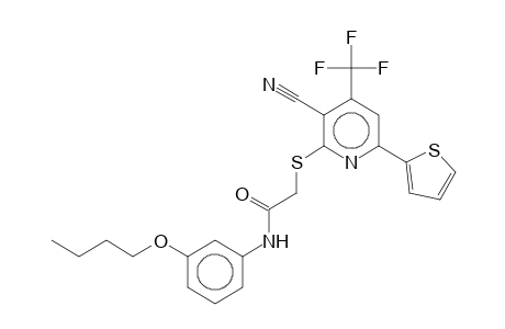 N-(3-Butoxyphenyl)-2-([3-cyano-6-(2-thienyl)-4-(trifluoromethyl)-2-pyridinyl]sulfanyl)acetamide