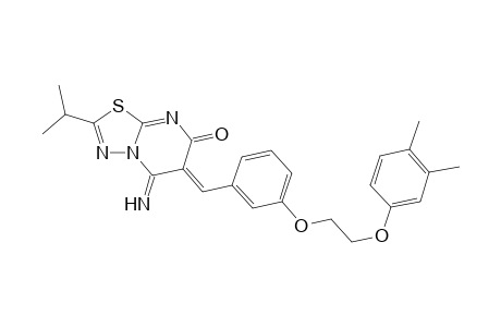 (6Z)-5-azanylidene-6-[[3-[2-(3,4-dimethylphenoxy)ethoxy]phenyl]methylidene]-2-propan-2-yl-[1,3,4]thiadiazolo[3,2-a]pyrimidin-7-one