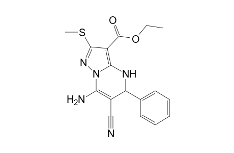 Ethyl 7-amino-6-cyano-4,5-dihydro-2-methylthio-5-phenylpyrazolo[1,5-a]pyrimidine-3-carboxylate