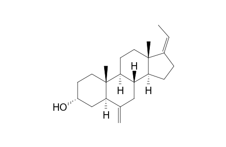 17-(Z)-Ethylidene-3.alpha.-hydroxy-6-methylene-5.alpha.-androstane