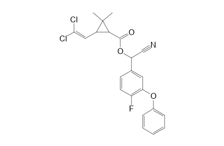 .alpha.-Cyano-3-phenoxy-4-fluorobenzyl 2,2-dimethyl-3-(2,2-dichloroethenyl)cyclopropanecarboxylate