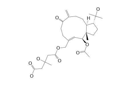 (1-R*,2-R*,3-E,11-R*,12-S*)-2-O-ACETYL-16-O-(3-HYDROXY-3-METHYLGLUTARYL)-2,16,18-TRIHYDROXYDOLABELLA-3,8-(17)-DIEN-7-ONE