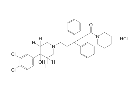 4-(3,4-dichlorophenyl)-1-(3,3-diphenyl-4-oxo-4-piperidinobutyl)-4-piperidinol, monohydrochloride